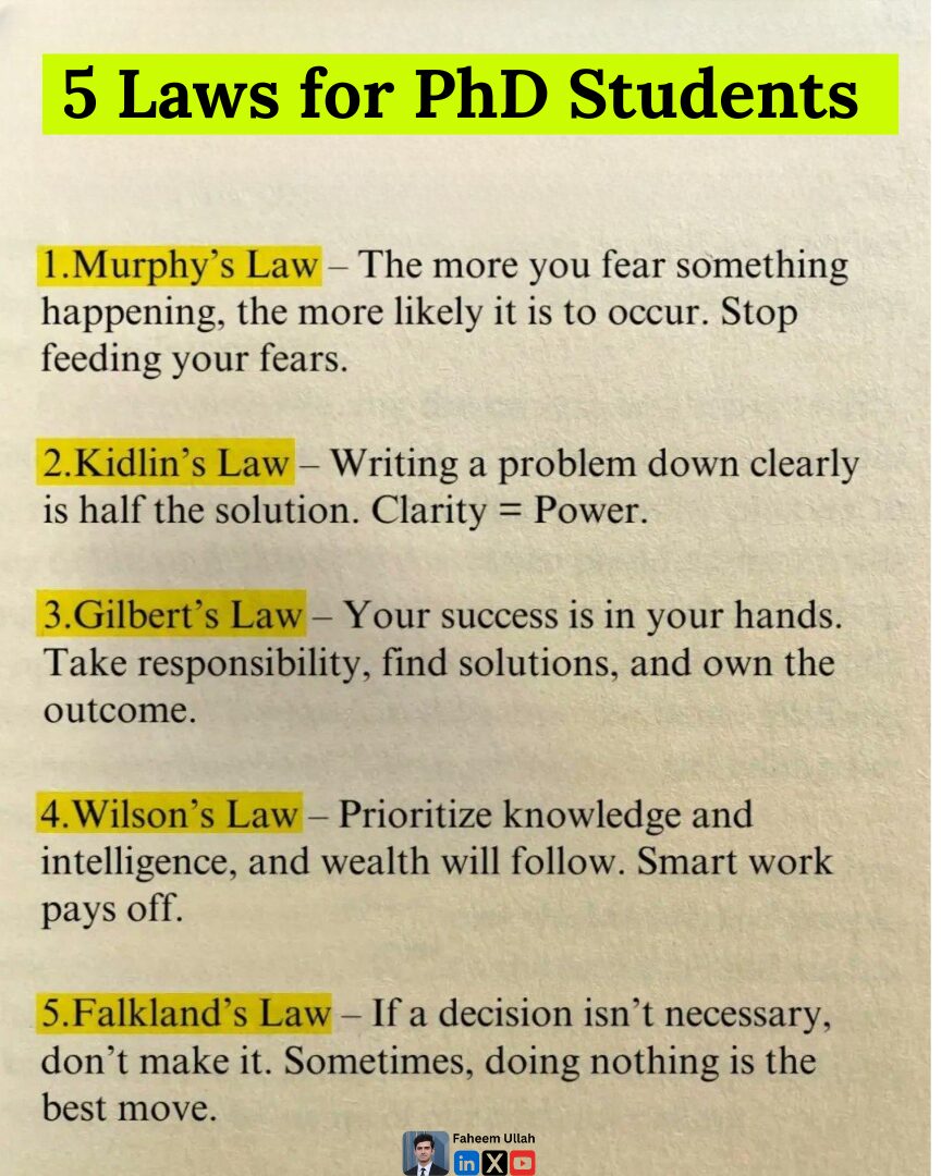 5 Laws for PhD Students